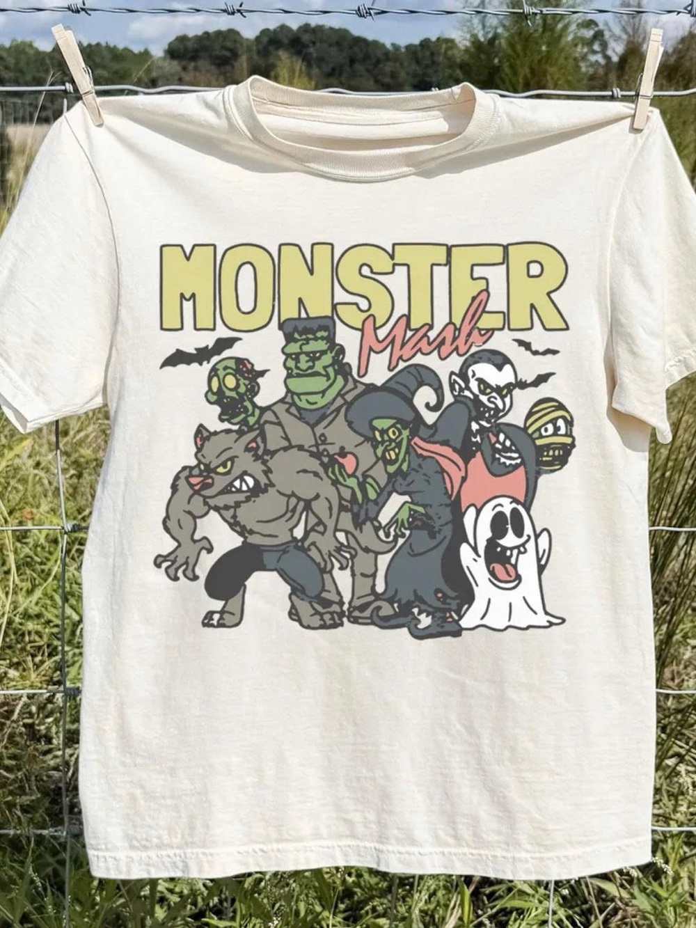 Natural "Monster Mash" Graphic Tee